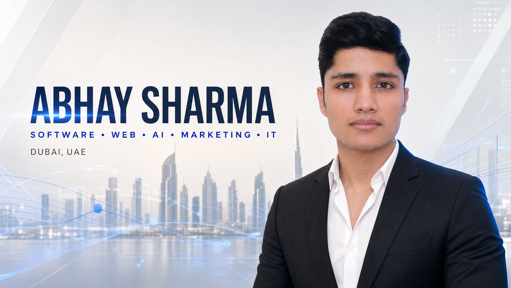 Abhay Sharma professional technology banner
